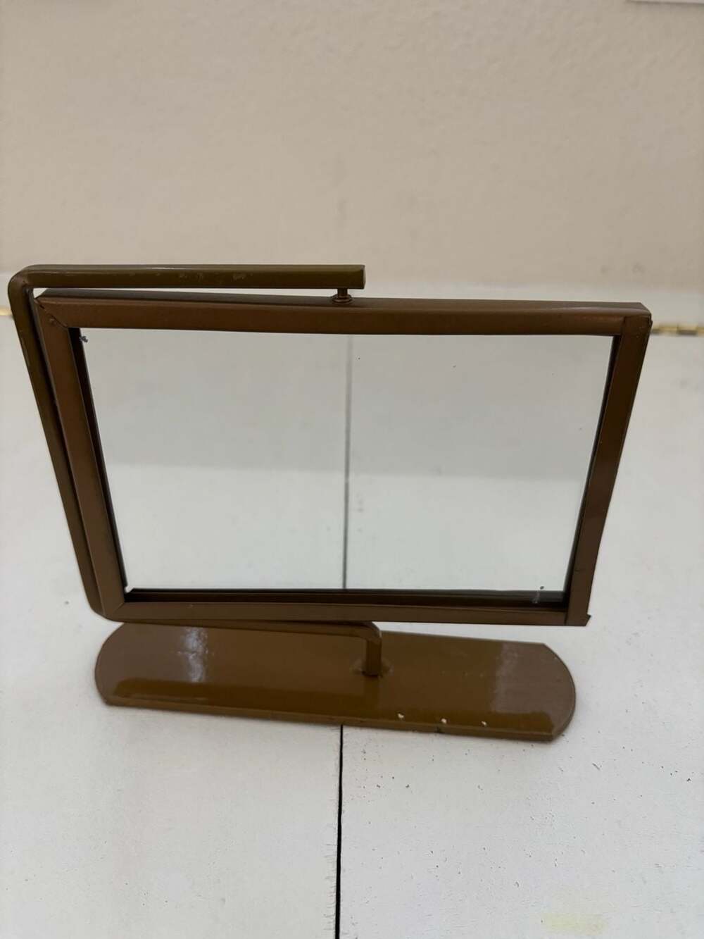 Vintage Bronze Metal Countertop Sign Holder or Photo Frame.